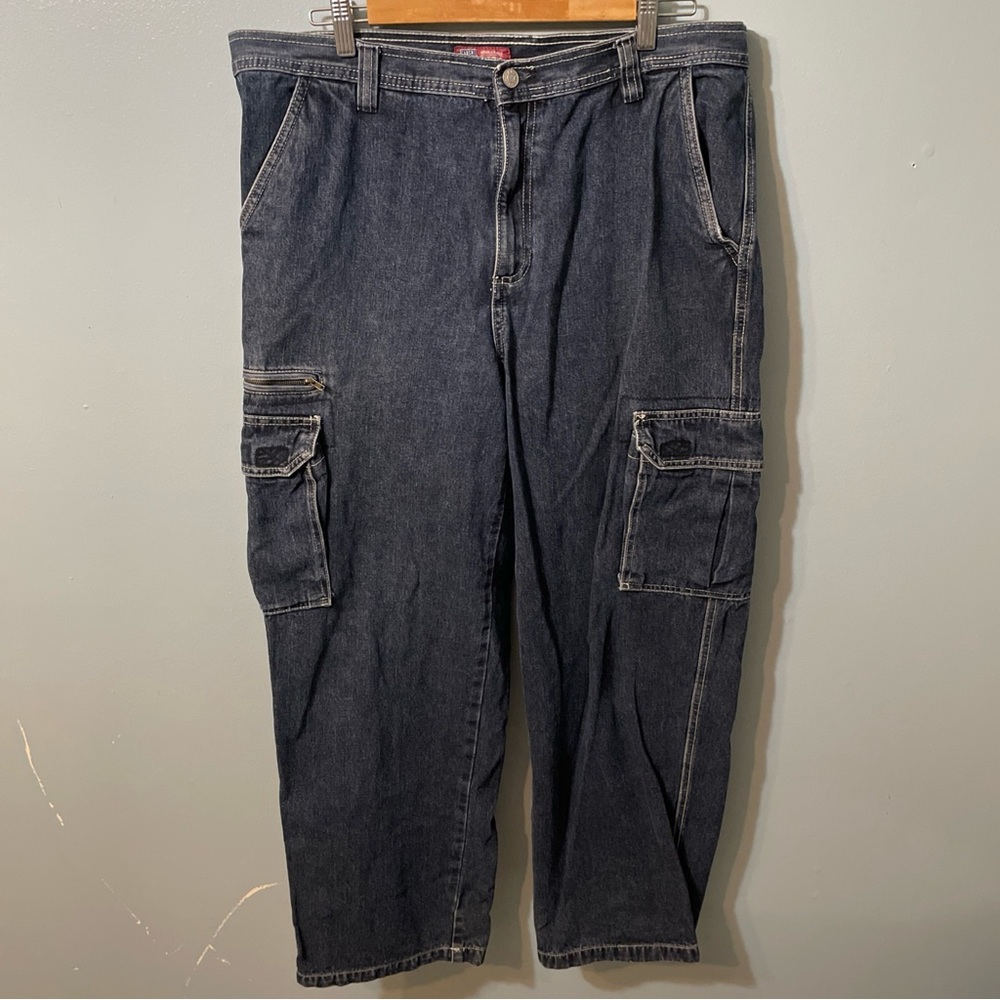 Y2K Faded Glory Cargo Jeans Baggy Punk Grung